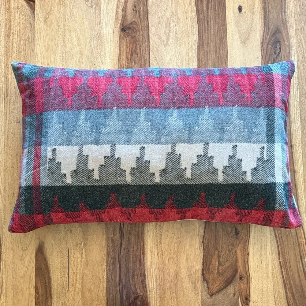 Pottery Barn Quay Velvet 16” x 26” Lumbar Accent Pillow With Feather Insert